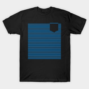 Pocket Illusion Line Art T-Shirt